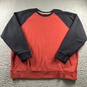 American Giant Sweatshirt Mens XL Raglan Long Sleeve Crewneck Red Black Pullover